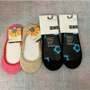 HUE Set of 4 Shoe Liners M\L